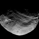 This image obtained by the camera on NASA&#039;s Dawn spacecraft shows the south pole of the giant asteroid Vesta.